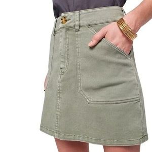 Faherty Utility Mini Skirt in Color Fatigue Size XS bought from Evereve NWT